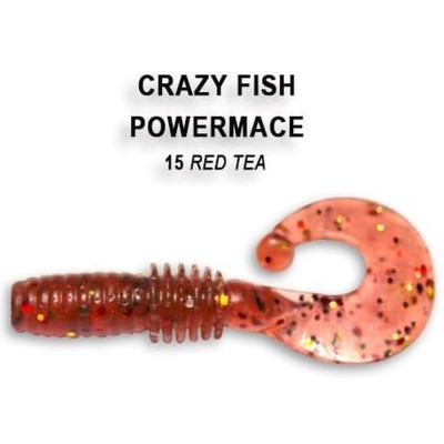 Силиконовая приманка Crazy Fish Power mace 1.6" цвет 15 (8 шт)