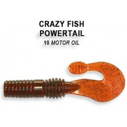 Силиконовая приманка Crazy Fish Powertail 2.8" цвет 10 (5 шт) жареная рыба