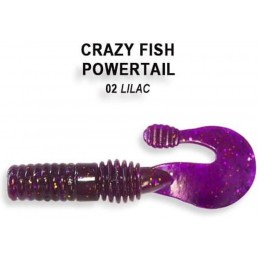Силиконовая приманка Crazy Fish Powertail 2.8" цвет 2 (5 шт) кальмар