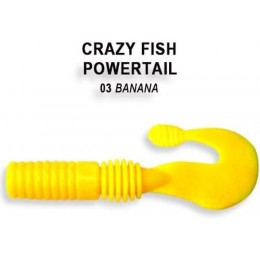 Силиконовая приманка Crazy Fish Powertail 2.8" цвет 3 (5 шт) кальмар