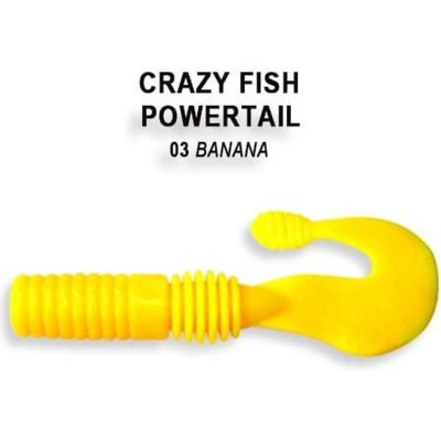 Силиконовая приманка Crazy Fish Powertail 2.8" цвет 3 (5 шт) чеснок