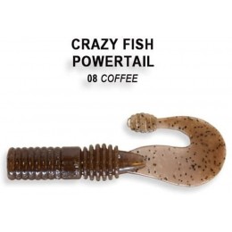 Силиконовая приманка Crazy Fish Powertail 2.8" цвет 8 (5 шт) жареная рыба