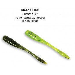 Силиконовая приманка Crazy Fish Tipsy 1,2" цвет 16/20 (16 шт) кальмар