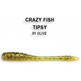 Силиконовая приманка Crazy Fish Tipsy 2" цвет 1 (8 шт)