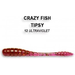 Силиконовая приманка Crazy Fish Tipsy 2" цвет 12 (8 шт)