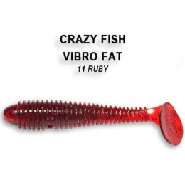 Силиконовая приманка Crazy Fish Vibro fat 2.8" цвет 11 (5 шт) рыба