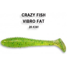 Силиконовая приманка Crazy Fish Vibro fat 4" цвет 20 (4 шт)