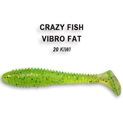 Силиконовая приманка Crazy Fish Vibro fat 2.8" цвет 20 (5 шт)