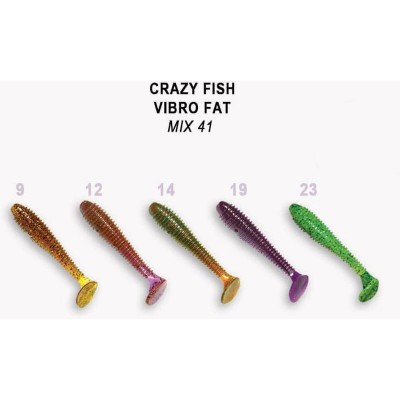 Силиконовая приманка Crazy Fish Vibro fat 2.8" цвет M41 (5 шт)