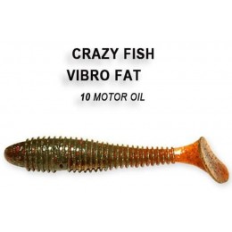 Силиконовая приманка Crazy Fish Vibro fat 4" цвет 10 (4 шт)