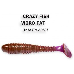 Силиконовая приманка Crazy Fish Vibro fat 4" цвет 12 (4 шт)