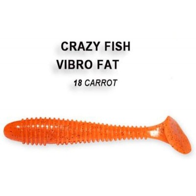 Силиконовая приманка Crazy Fish Vibro fat 4" цвет 18 (4 шт)