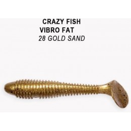 Силиконовая приманка Crazy Fish Vibro fat 4" цвет 28 (4 шт)