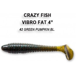 Силиконовая приманка Crazy Fish Vibro fat 4" цвет 42 (4 шт)