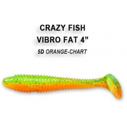 Силиконовая приманка Crazy Fish Vibro fat 5" цвет 5d (4 шт)