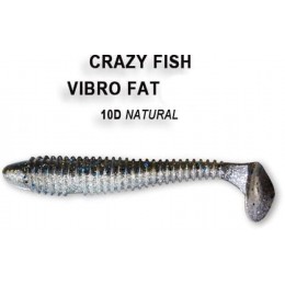 Силиконовая приманка Crazy Fish Vibro fat 5" цвет 10d (4 шт)