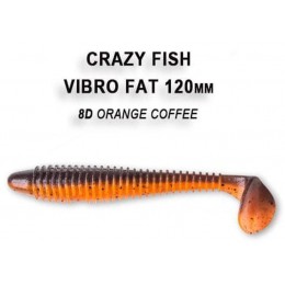 Силиконовая приманка Crazy Fish Vibro fat 5" цвет 8d (4 шт)