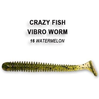 Силиконовая приманка Crazy Fish Vibro worm 2" цвет 16 (8 шт)