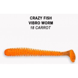 Силиконовая приманка Crazy Fish Vibro worm 2" цвет 18 (8 шт)