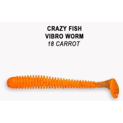 Силиконовая приманка Crazy Fish Vibro worm 2" цвет 18 (8 шт)