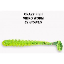 Силиконовая приманка Crazy Fish Vibro worm 2" цвет 22 (8 шт)