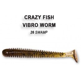 Силиконовая приманка Crazy Fish Vibro worm 2" цвет 26 (8 шт)