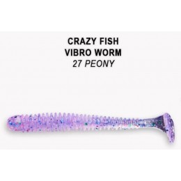 Силиконовая приманка Crazy Fish Vibro worm 2" цвет 27 (8 шт)