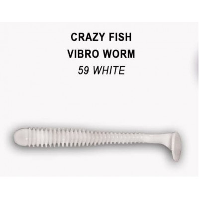 Силиконовая приманка Crazy Fish Vibro worm 2" цвет 59 (8 шт)