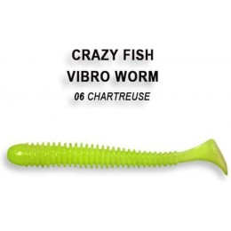 Силиконовая приманка Crazy Fish Vibro worm 2" цвет 6 (8 шт)