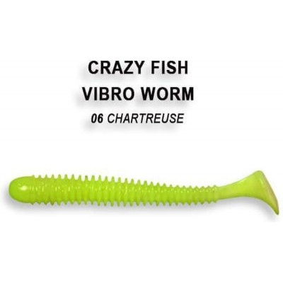 Силиконовая приманка Crazy Fish Vibro worm 2" цвет 6 (8 шт)