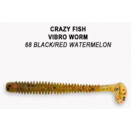 Силиконовая приманка Crazy Fish Vibro worm 2" цвет 68 (8 шт)