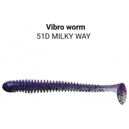 Силиконовая приманка Crazy Fish Vibro worm 3.4" цвет 51d (5 шт)
