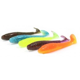 Силиконовая приманка LUCKY JOHN Pro Series TIOGA FAT 3.9" цвет MIX1 (уп. 5шт)