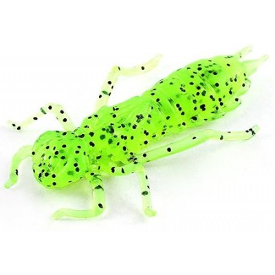 Силиконовая приманка FishUp Dragonfly 1.5" (8шт), цвет 055 Chartreuse/Black (8 шт)