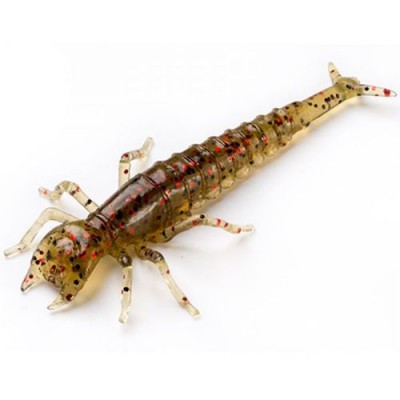 Силиконовая приманка FishUp Diving Bug 2" (8шт) цвет 045 - Green Pumpkin/Red & Black