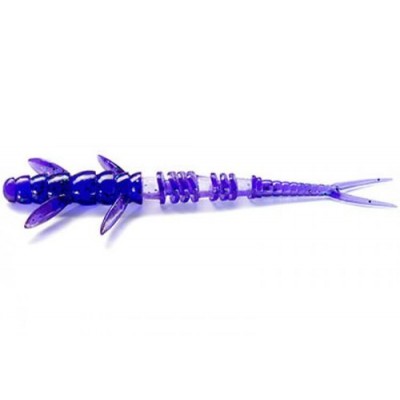 Силиконовая приманка FishUp Flit 4" (7шт) цвет 060 - Dark Violet/Peacock & Silver