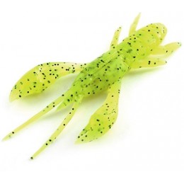Силиконовая приманка FishUp Real Craw 1.5" (10шт) цвет 055 - Chartreuse/Black