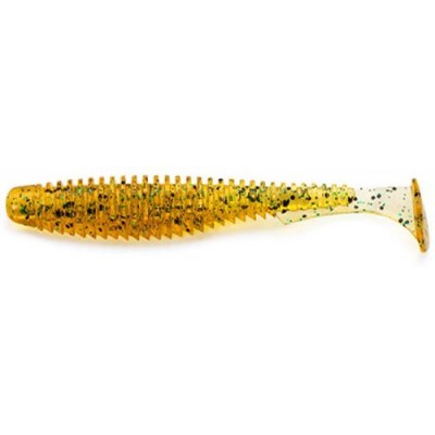 Силиконовая приманка FishUp U-Shad 3" (9шт) цвет 036 - Caramel/Green & Black