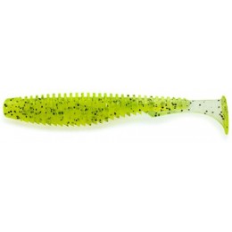 Силиконовая приманка FishUp U-Shad 2" (10шт) цвет 055 - Chartreuse/Black