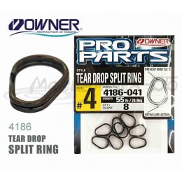 Заводное кольцо OWNER 4186 Tear-drop split ring # 01